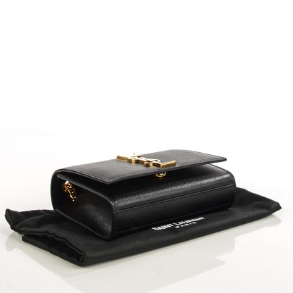 Saint Laurent Grain De Poudre Small Classic Monogram Satchel Black 4 of 9