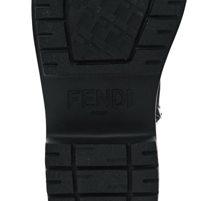 Fendi Vitello Abrasivato Fendigraphy 50mm Biker Boots 39.5 Black 7 of 12