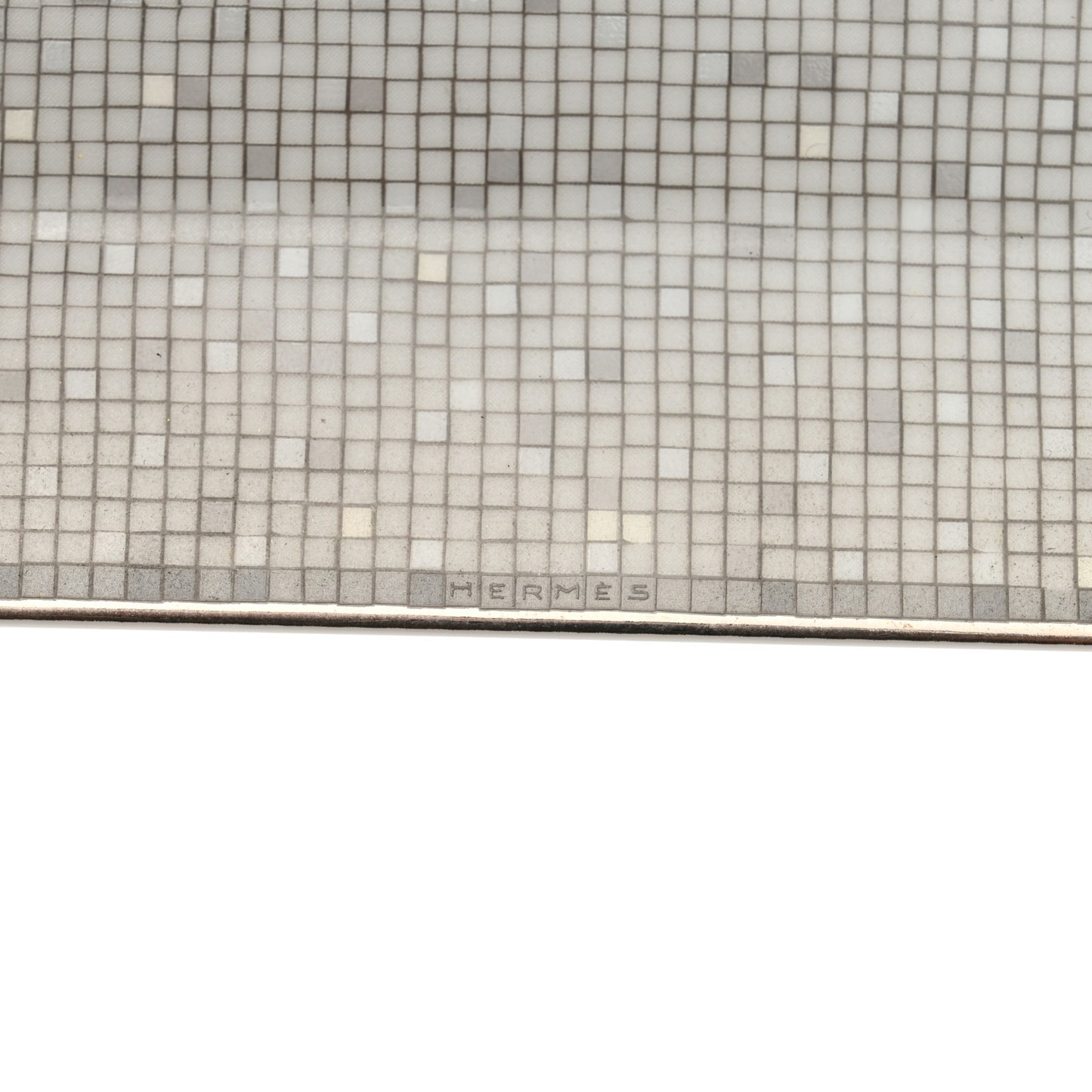 Porcelain Mosaique Au 24 Platinum Square Plate N°3