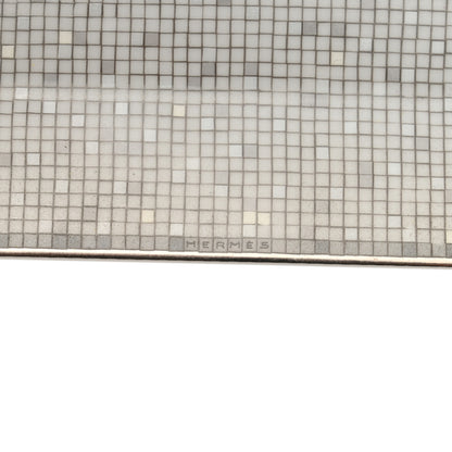 Hermes Porcelain Mosaique Au 24 Platinum Square Plate N°3 6 of 7