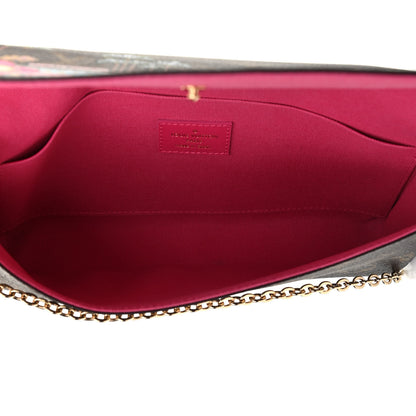 Louis Vuitton Monogram 2021 Christmas Animation Hollywood Pochette Felicie Chain Wallet Fuchsia 5 of 8