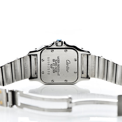 Cartier Stainless Steel 18K Yellow Gold 24mm Santos De Cartier Galbee Quartz Watch 5 of 8