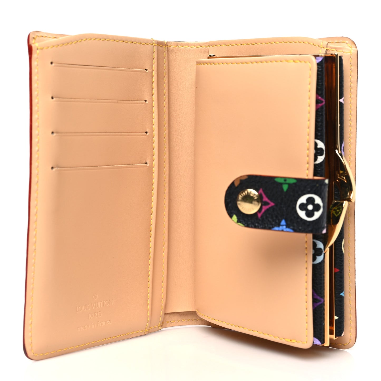 Monogram Multicolor French Purse Wallet Black