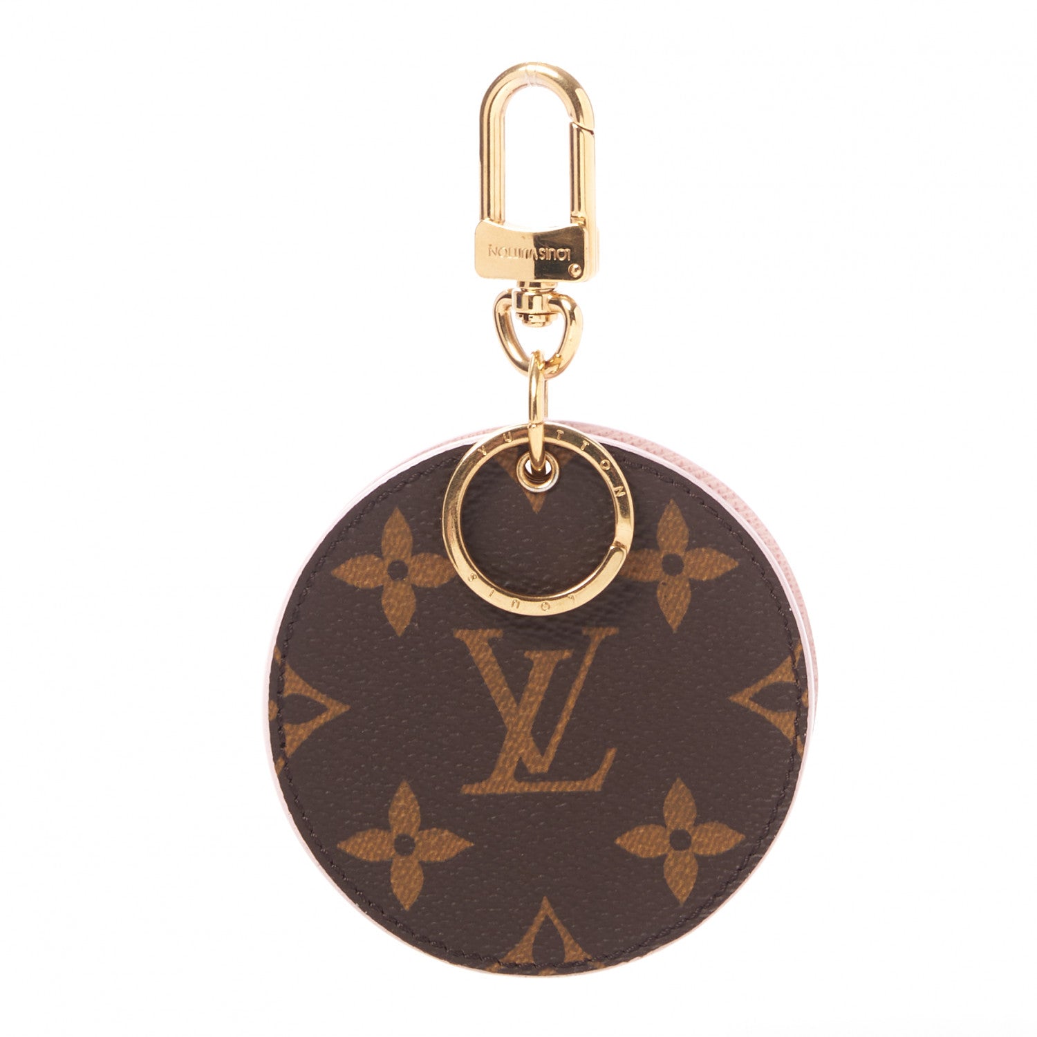 Louis Vuitton Monogram LV Mirror Bag Charm Key Holder Rose Ballerine 3 of 5