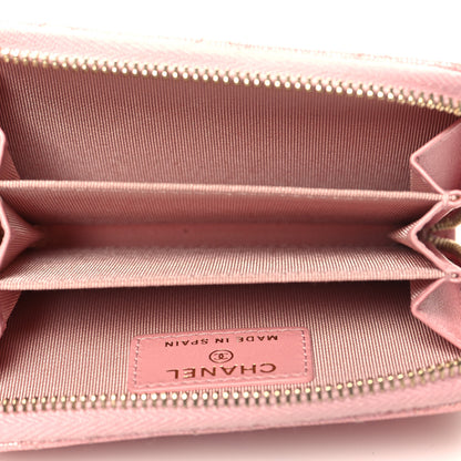 Chanel Iridescent Caviar Quilted Zip Coin Purse Pink 6 of 9