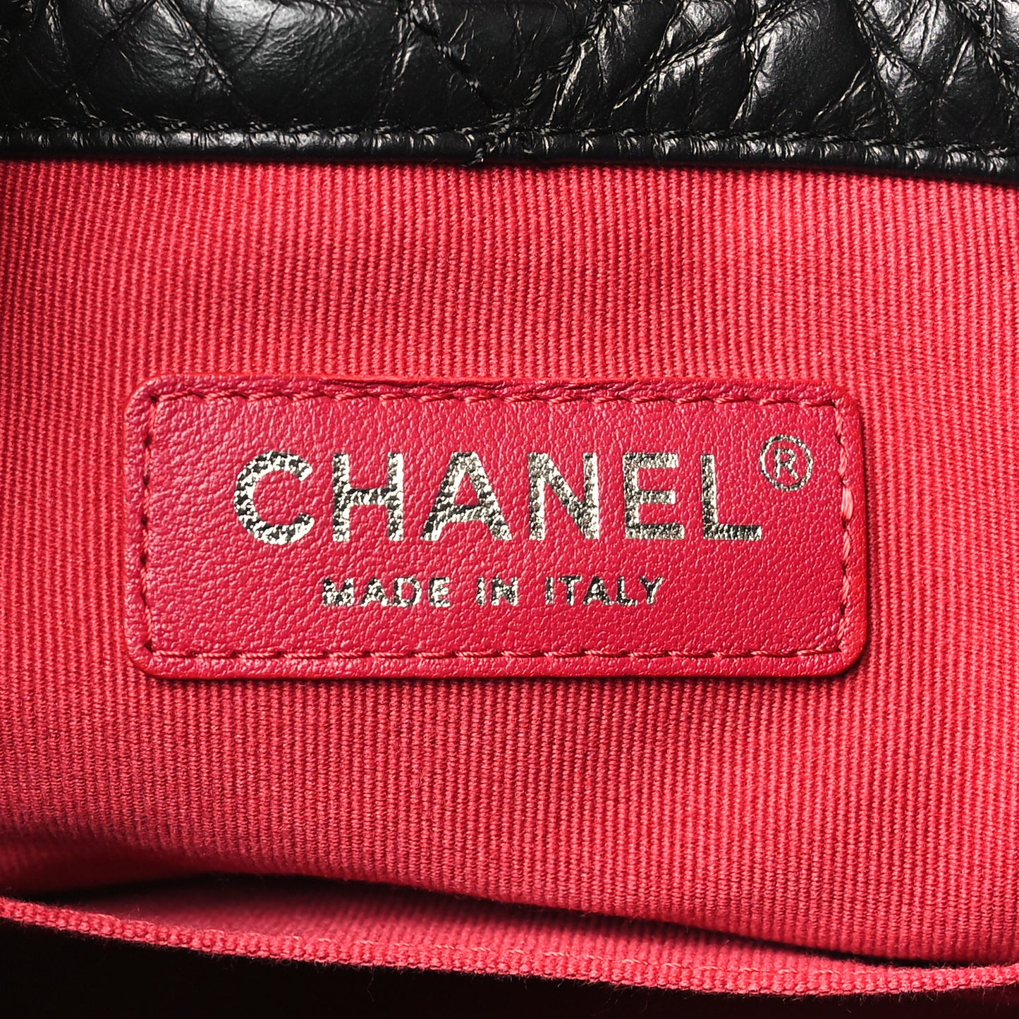 Aged Calfskin Quilted Small Gabrielle Backpack Black