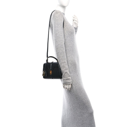 Celine Satinated Calfskin Mini 16 Top Handle Bag Black 2 of 10