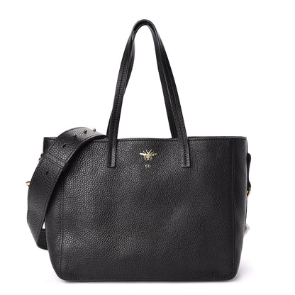 Christian Dior Grained Calfskin D-Bee Shopper Black 1 of 9