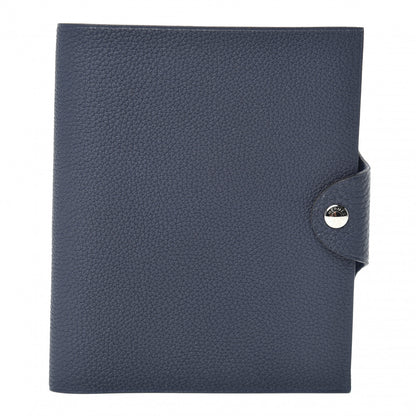 Hermes Taurillon Clemence Ulysse PM Notebook Cover Bleu Nuit 1 of 7