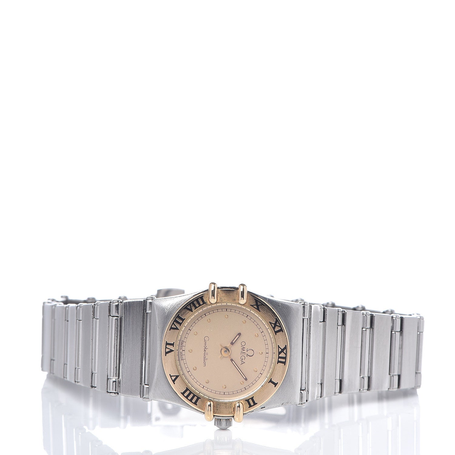 Omega Stainless Steel 18K Yellow Gold 22mm Constellation Quartz Watch Champagne 795.1080 3 of 6