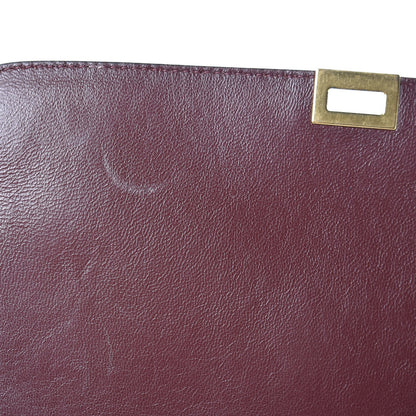 Celine Smooth Calfskin Suede Medium Tri-Color Trapeze Burgundy 8 of 21