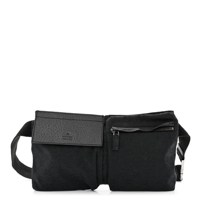 Gucci GG Monogram Double Pocket Belt Bag Black 1 of 13