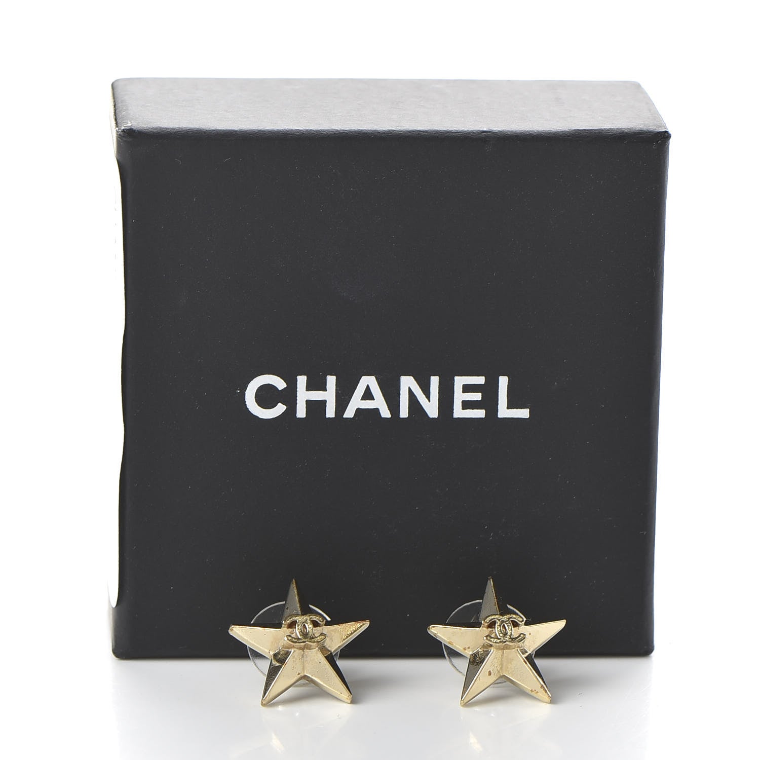 Chanel Metal CC Star Earrings Gold 5 of 5