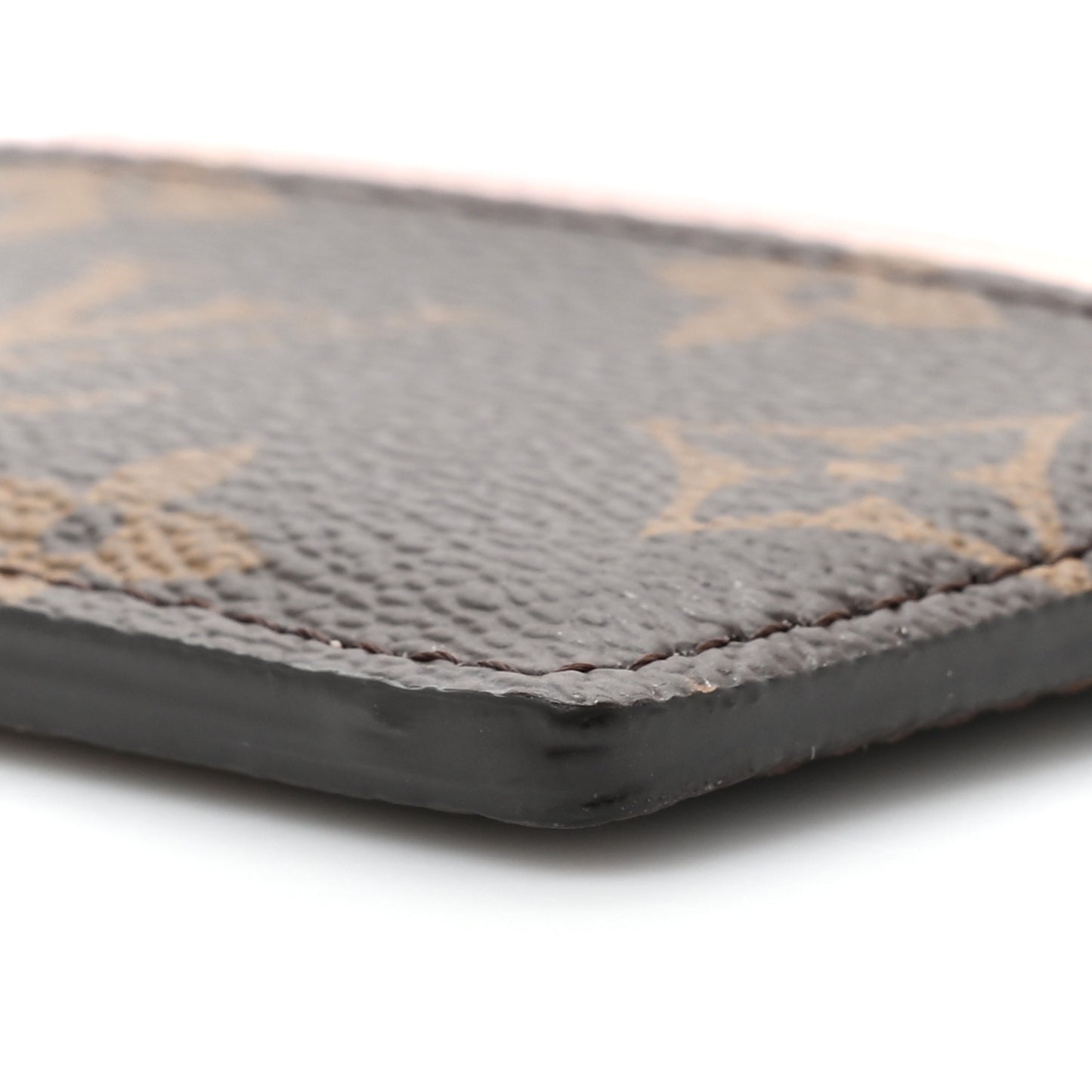 Monogram LV Charms Card Holder Rose Ballerine