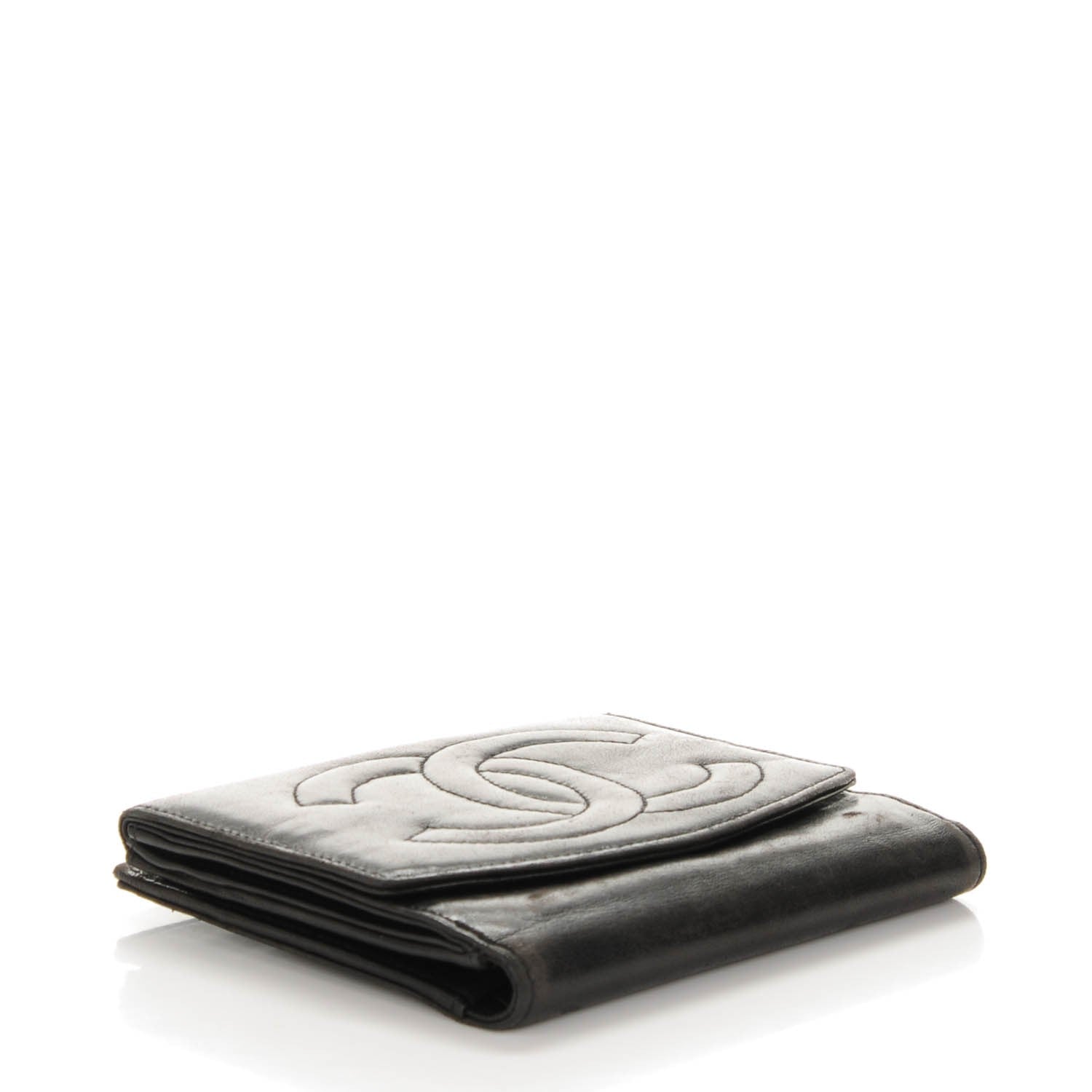 Chanel Lambskin Timeless CC Compact French Wallet Black 4 of 8