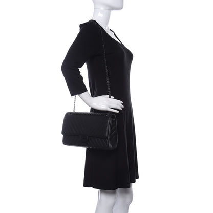 Chanel Sheepskin Chevron Quilted 2.55 Reissue 226 Flap So Black 2 of 10