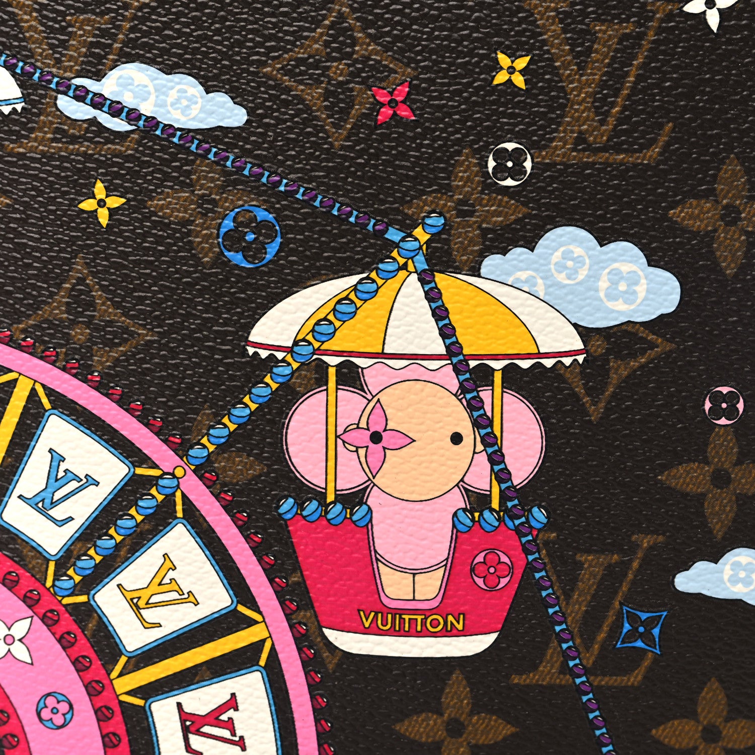 Louis Vuitton Monogram 2020 Christmas Animation Big Wheel Notebook MM Rose Ballerine 8 of 10