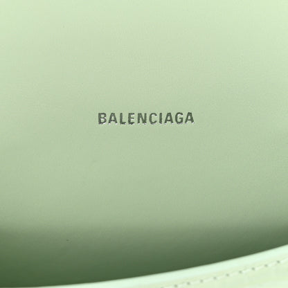Balenciaga Shiny Calfskin Crocodile Embossed Hourglass Top Handle Bag XS Light Green 6 of 11