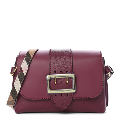 Burberry Soft Grain Calfskin Small Buckle Bag Dark Plum 1 of 8