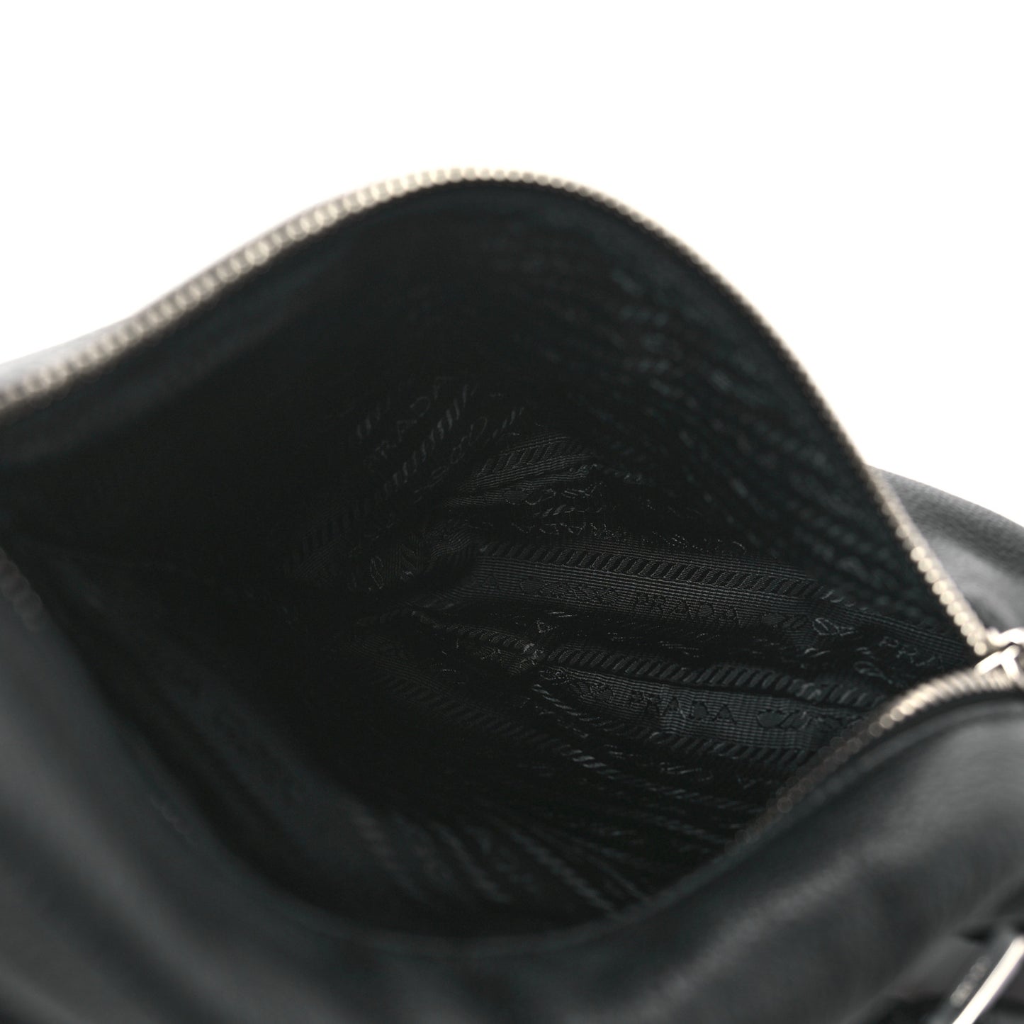 Vitello Daino Logo Embossed Cross Sling Backpack Black