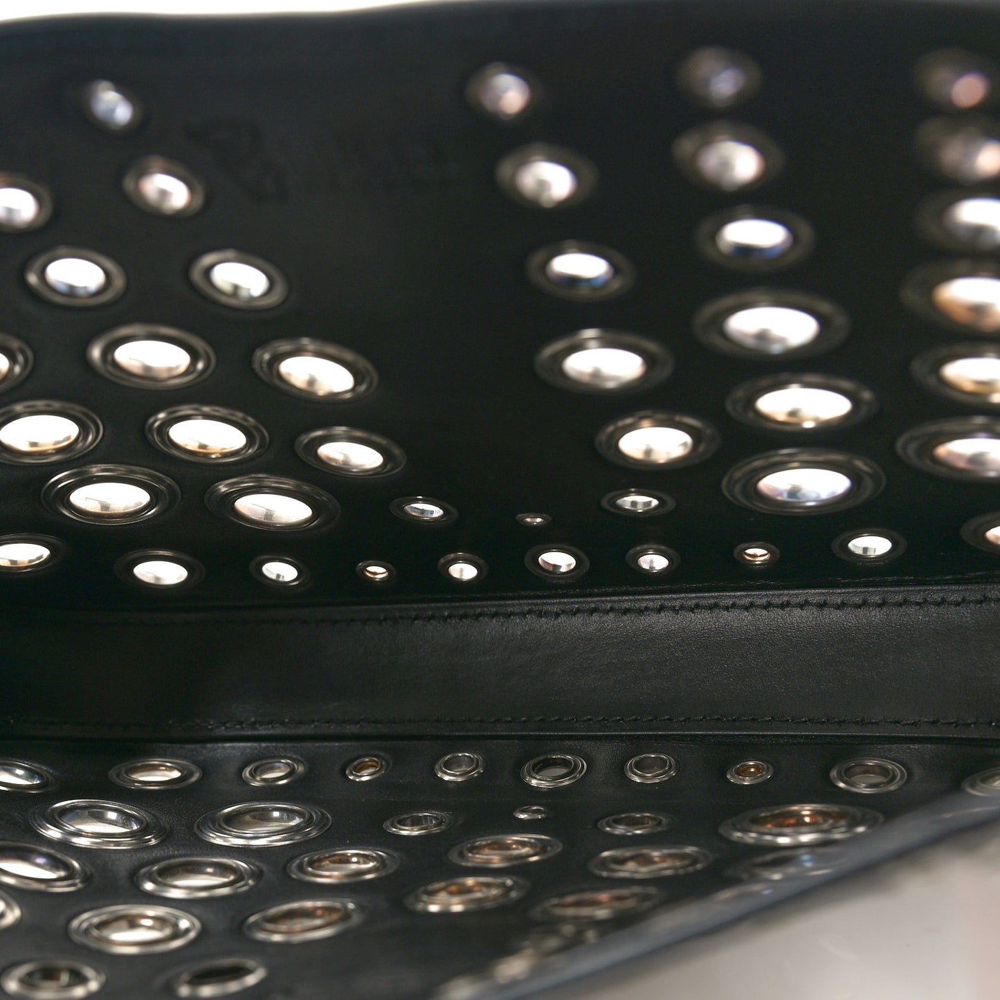 Calfskin Ha Ha Ha Jackie 1961 Eyelet Hobo Black