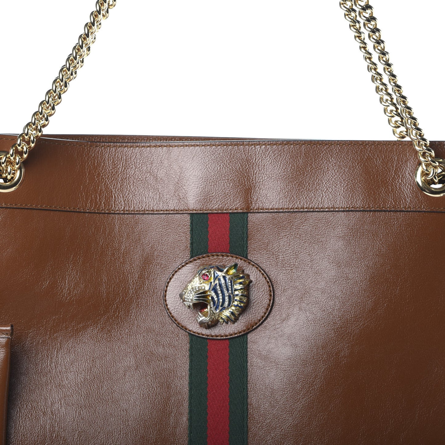 Calfskin Large Rajah Chain Tote Cuir