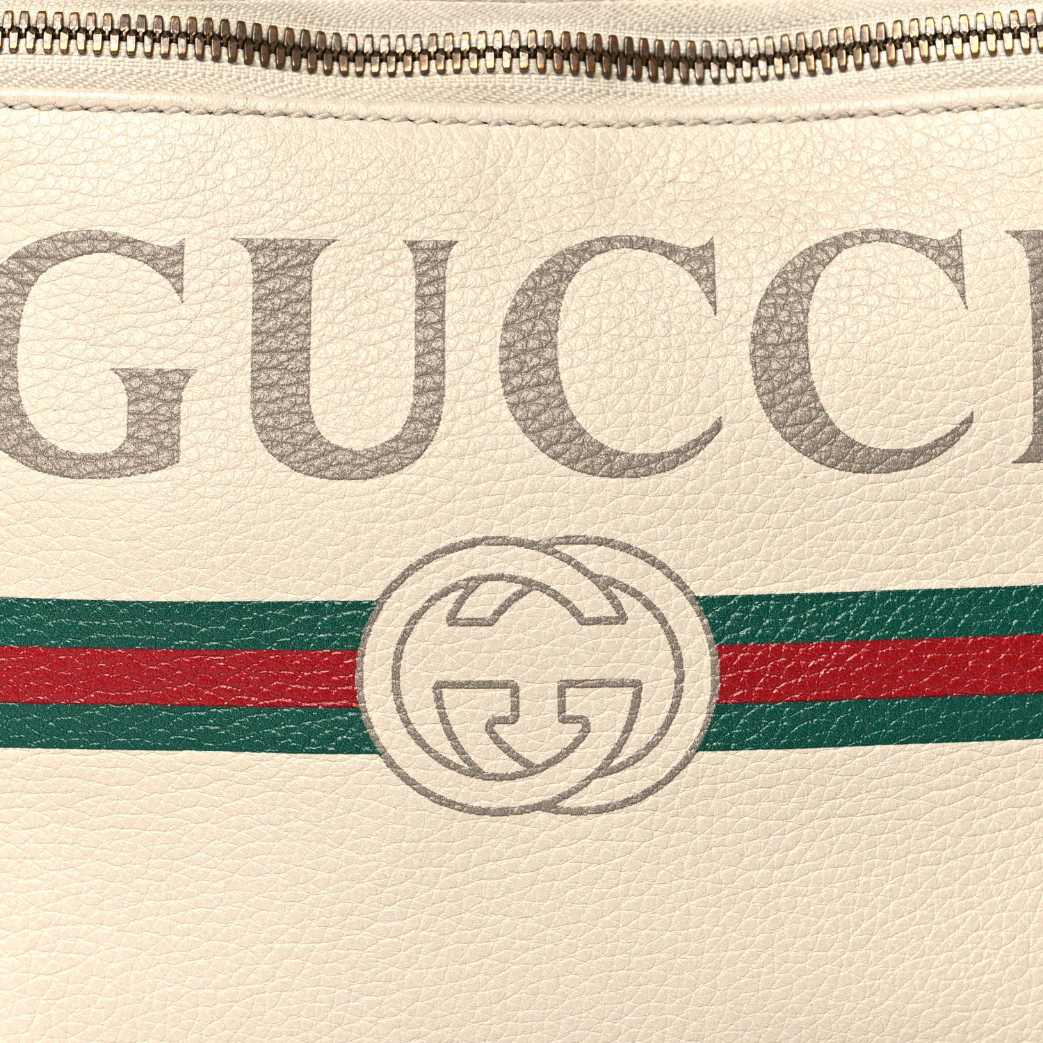 Gucci Grained Calfskin Logo Belt Bag White 8 of 12