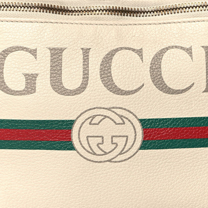 Gucci Grained Calfskin Logo Belt Bag White 8 of 12