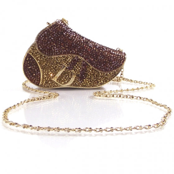 Jeweled Crystal Saddle Evening Bag