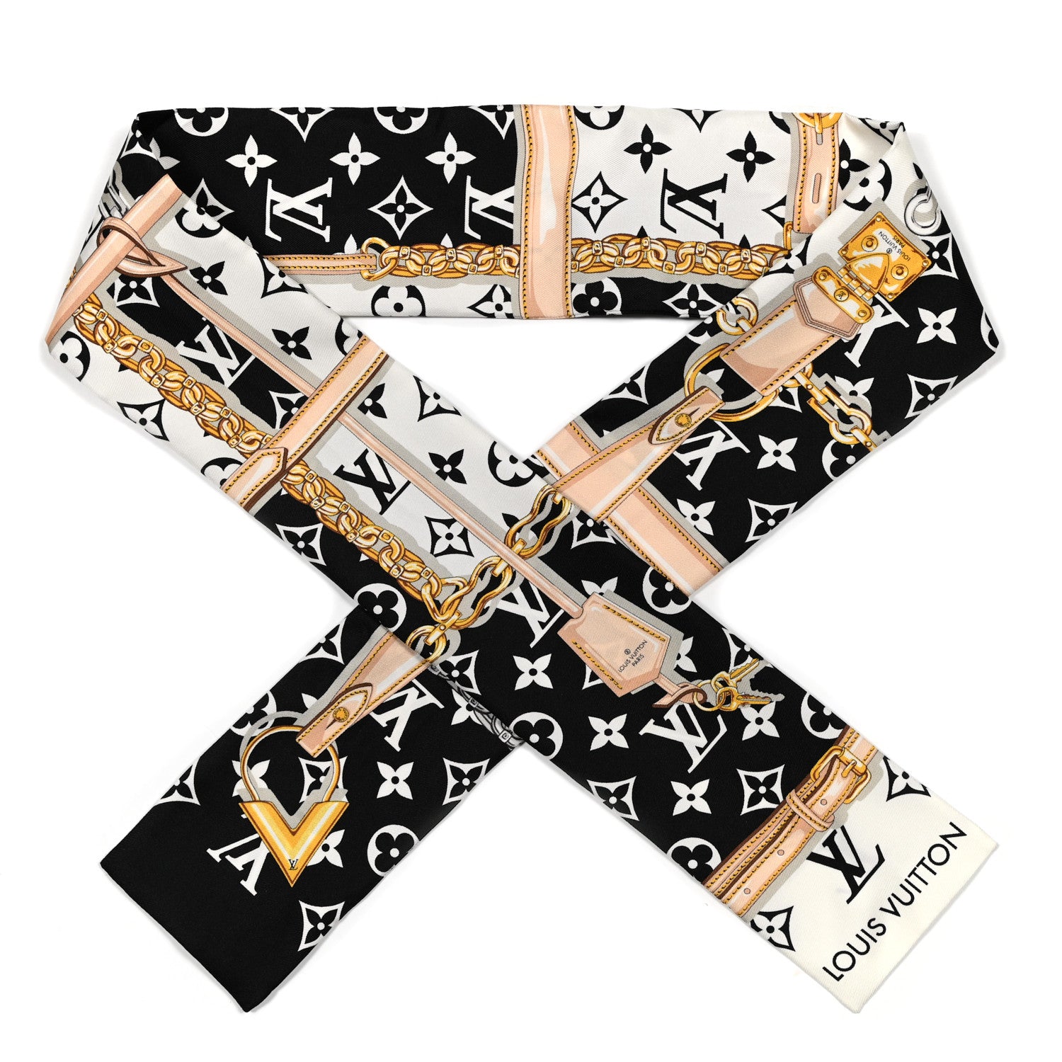Louis Vuitton Silk Monogram Confidential Bandeau Black 1 of 4