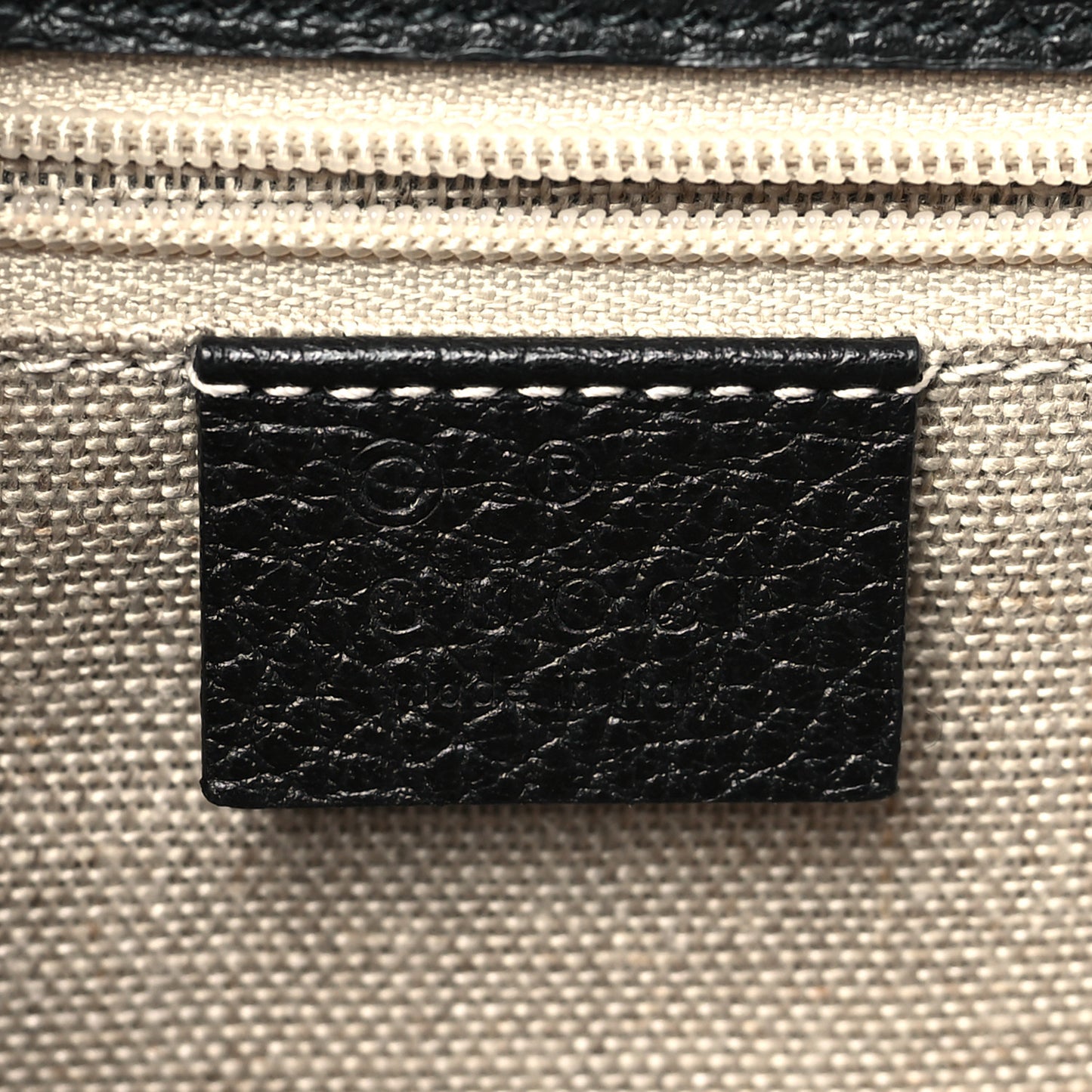 Dollar Calfskin Interlocking G Shoulder Bag Black