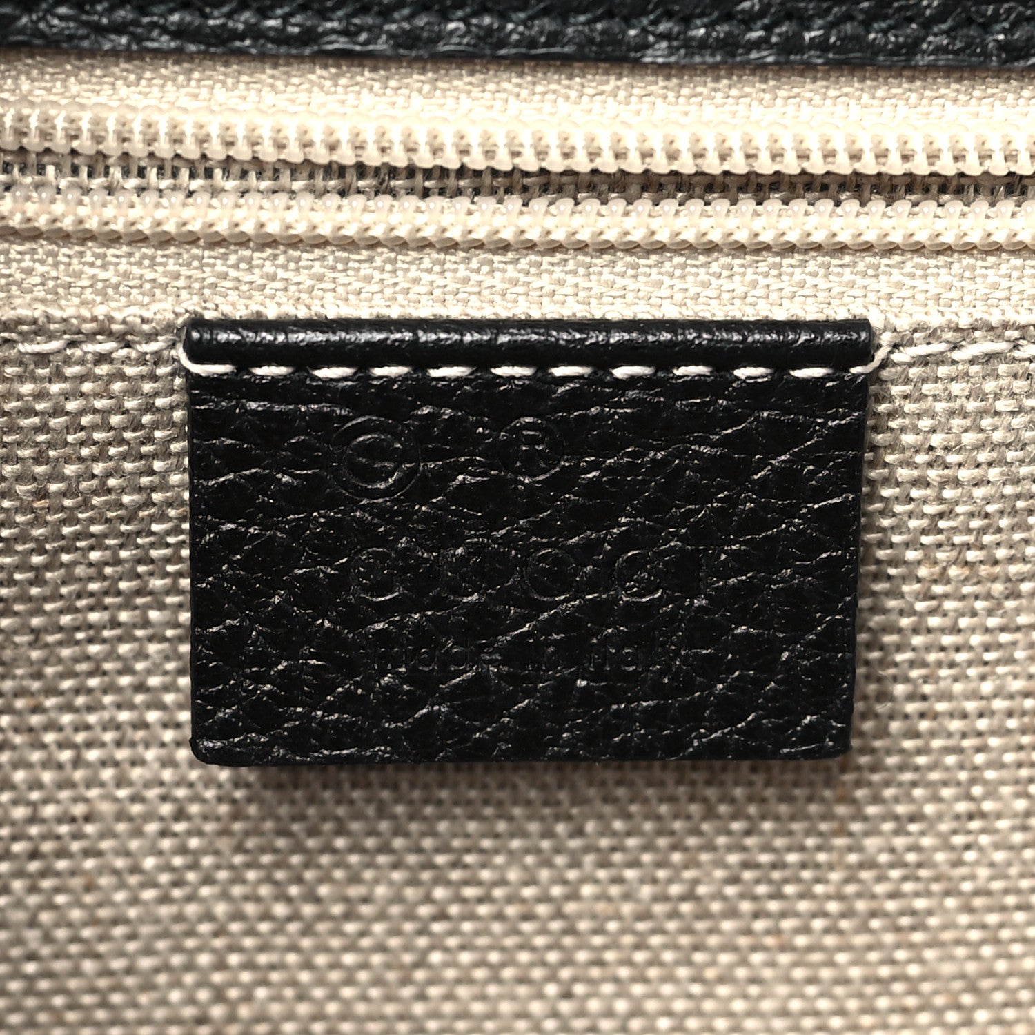 Gucci Dollar Calfskin Interlocking G Shoulder Bag Black 6 of 9