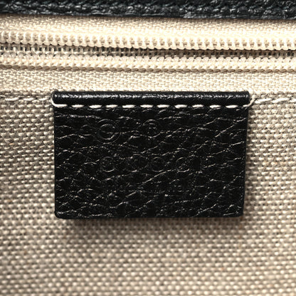 Gucci Dollar Calfskin Interlocking G Shoulder Bag Black 6 of 9