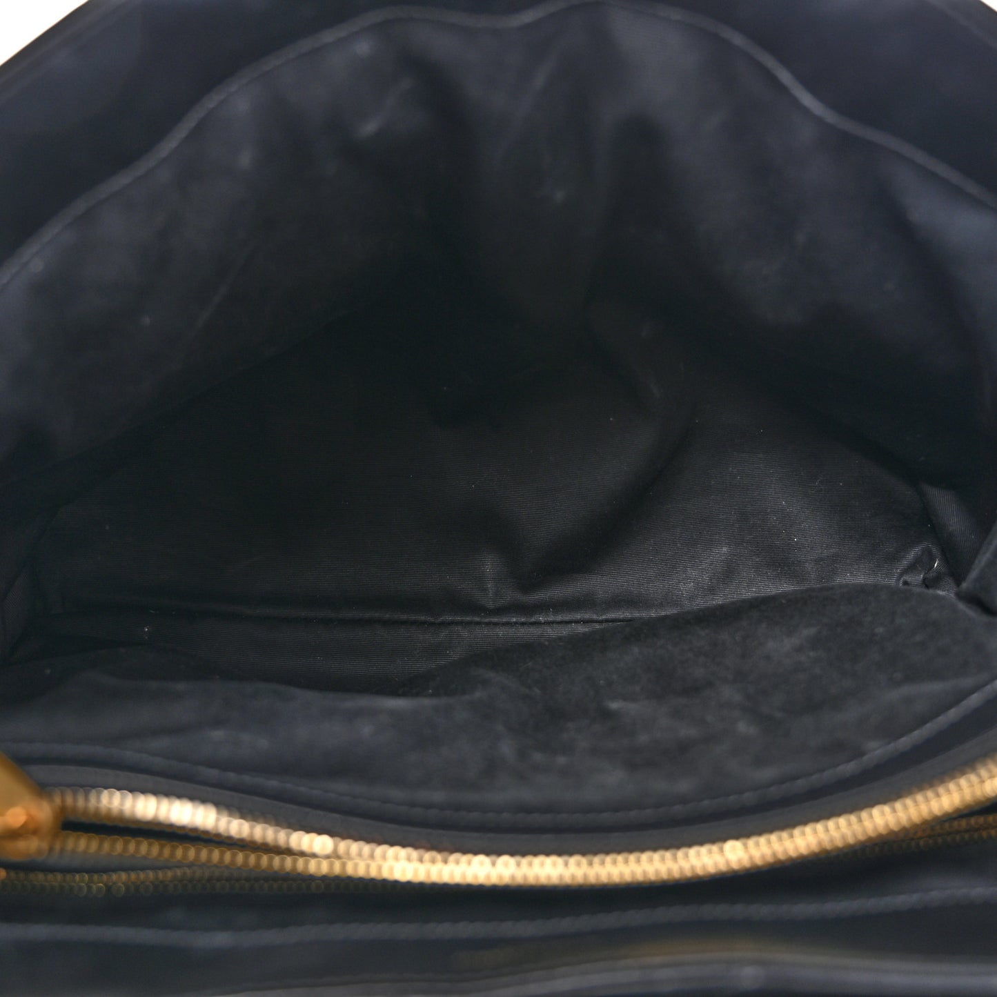Calfskin Y Quilted Monogram Large Loulou Chain Satchel Black