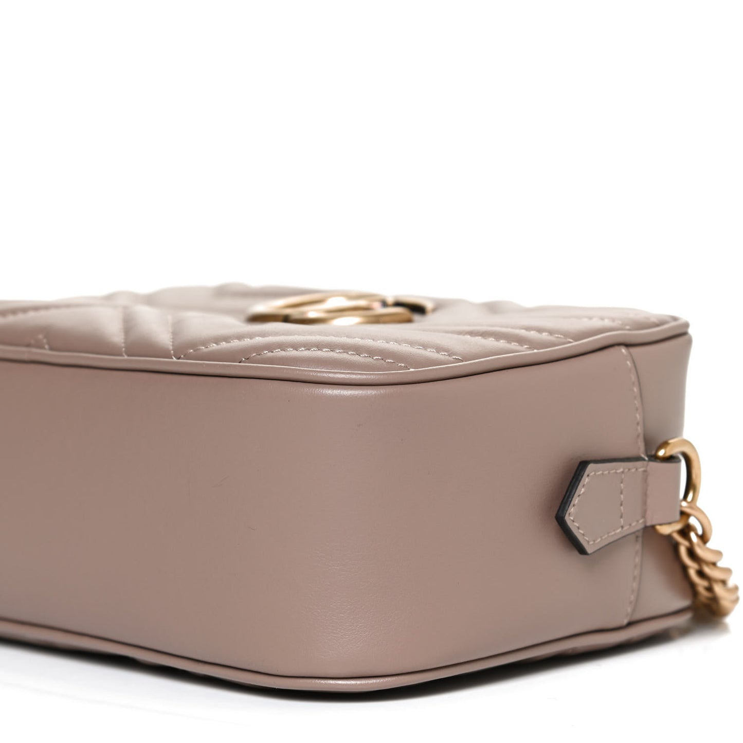 Calfskin Matelasse Small GG Marmont Chain Shoulder Bag Porcelain Rose