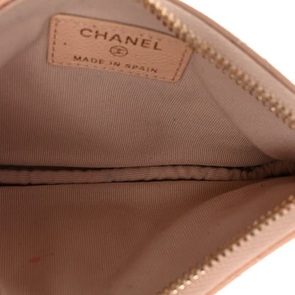Chanel Caviar Quilted Small Cosmetic Case Beige 5 of 7