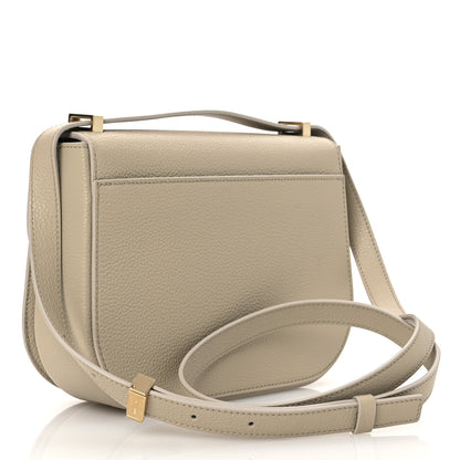 Salvatore Ferragamo Grained Calfskin Double Gancini Crossbody Stone 3 of 12