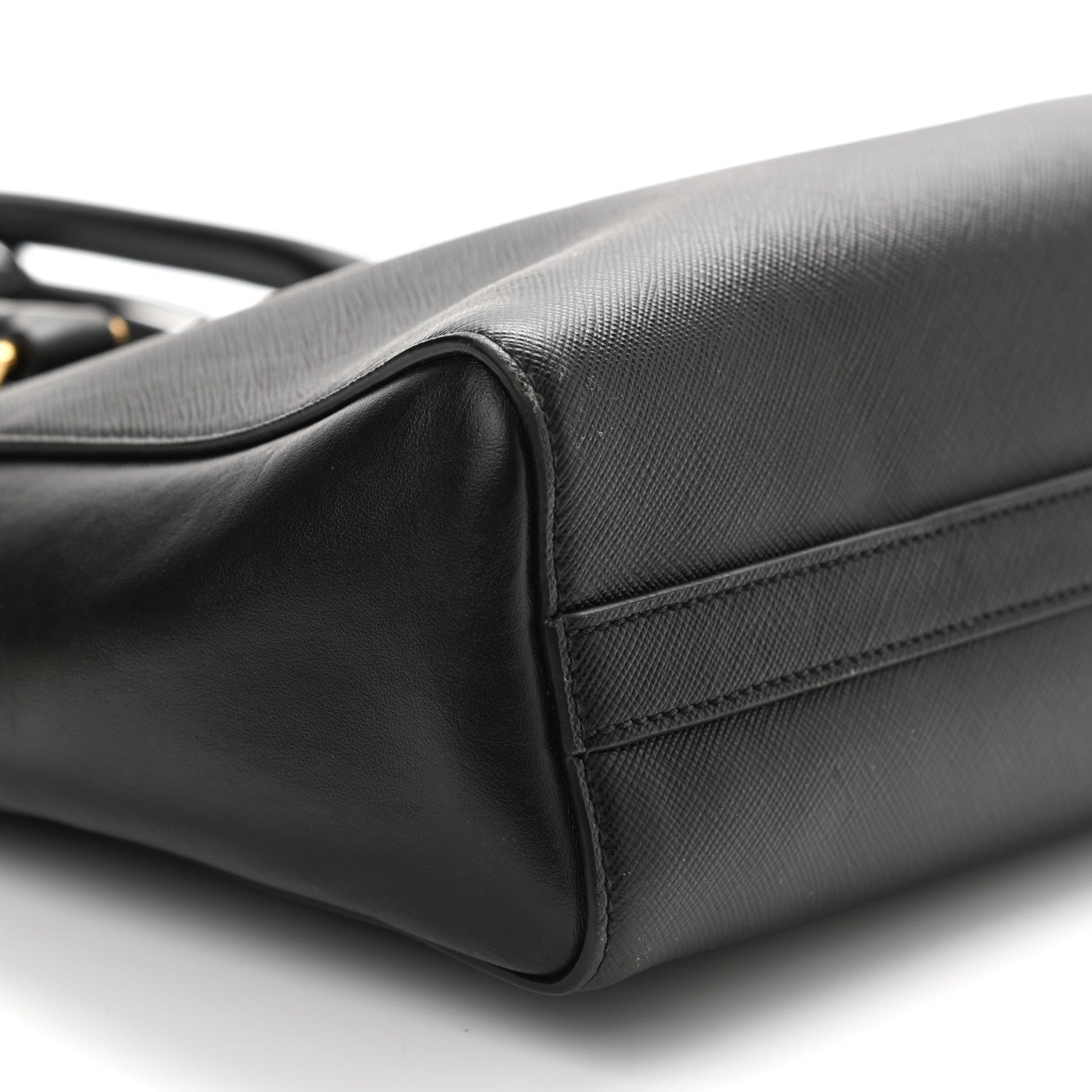 Prada Saffiano Soft Calfskin Small Zippered Tote Black 7 of 8