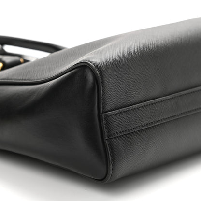 Prada Saffiano Soft Calfskin Small Zippered Tote Black 7 of 8