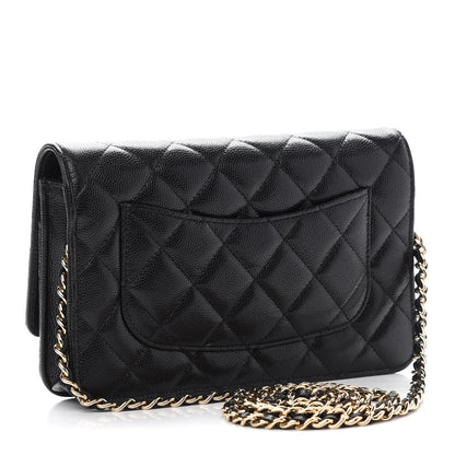 Chanel Caviar Quilted Coco Candy Wallet On Chain WOC Black 3 of 10