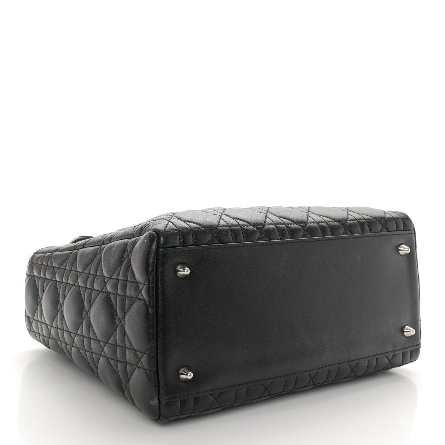 Christian Dior Lambskin Cannage Medium Lady Dior Black 4 of 11