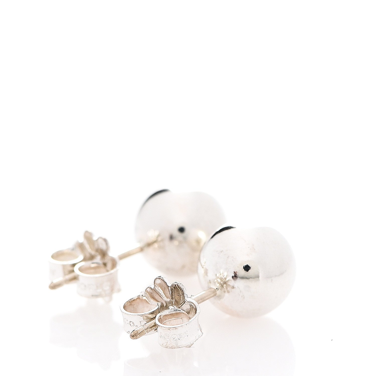 Tiffany Sterling Silver 8mm HardWear Ball Earrings 3 of 4