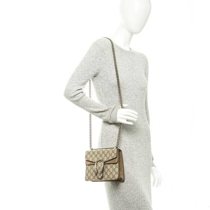 Gucci GG Supreme Monogram Mini Dionysus Shoulder Bag Taupe 2 of 7