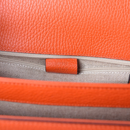 Gucci Dollar Calfskin Interlocking G Shoulder Bag Sun Orange 6 of 9