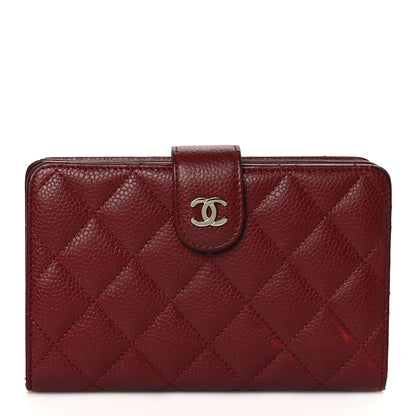 Chanel Caviar Quilted Zipped Pocket Wallet Red 1 of 10