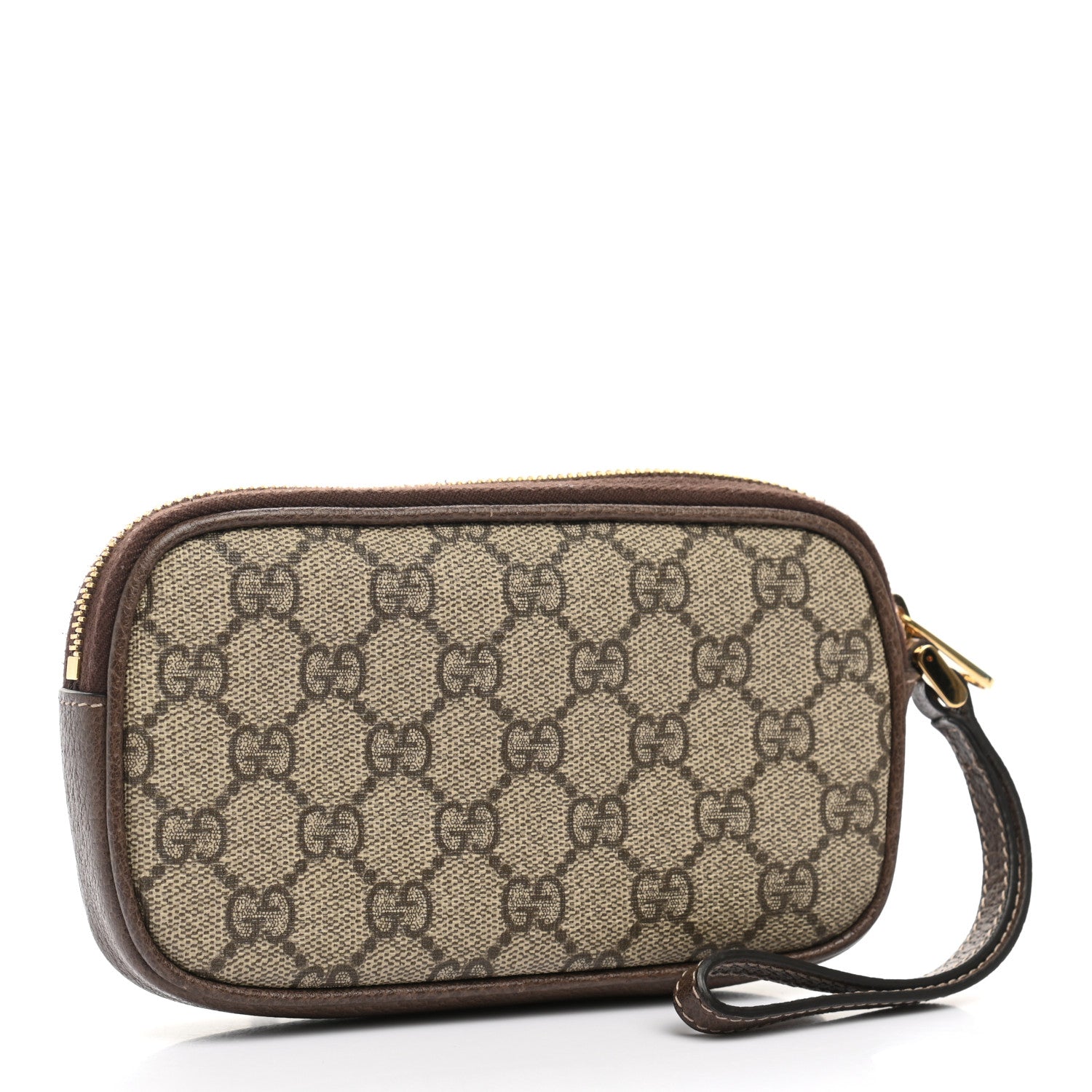 Gucci GG Supreme Monogram Ophidia Phone Case Wristlet Brown 3 of 8