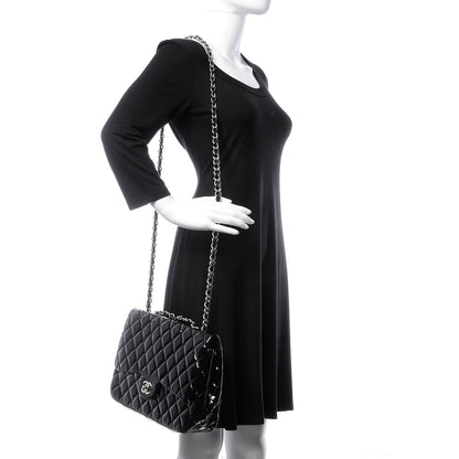 Chanel Patent Quilted Jumbo Single Flap Black 3 of 11