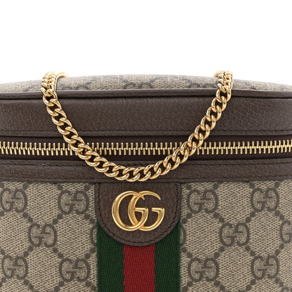 Gucci GG Supreme Monogram Textured Dollar Calfskin Web Ophidia Belt Bag 110 44 Beige Ebony New Acero 8 of 10
