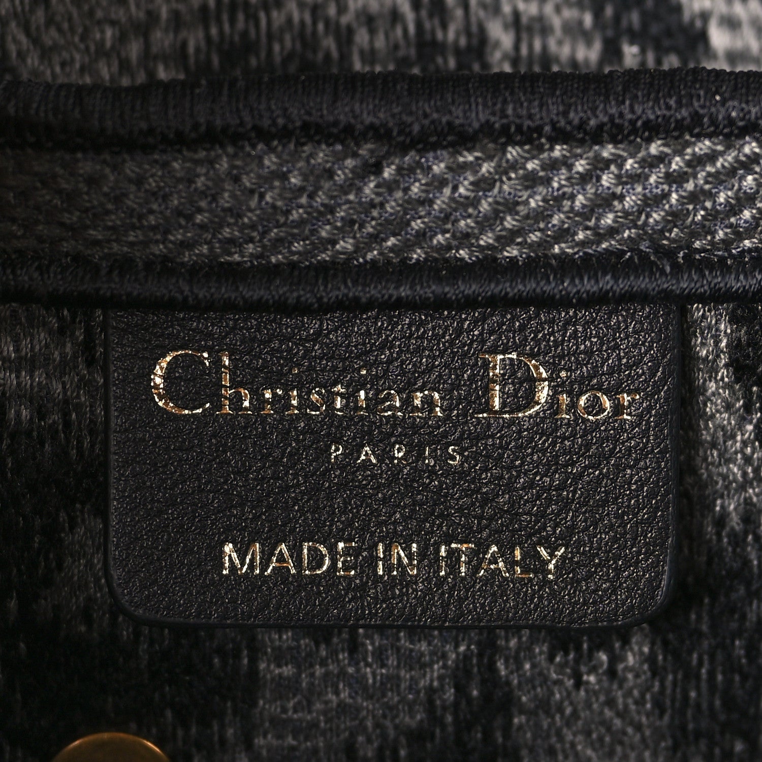 Christian Dior Canvas Mizza Embroidered Saddle Bag Gray 6 of 9