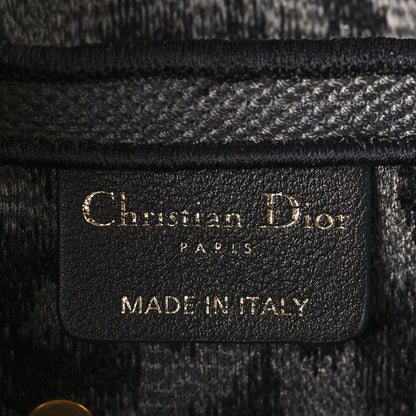 Christian Dior Canvas Mizza Embroidered Saddle Bag Gray 6 of 9
